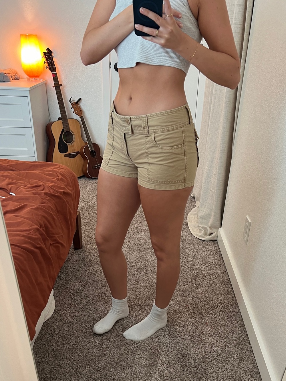 Vintage Aeropostale Women's Khaki micro Shorts